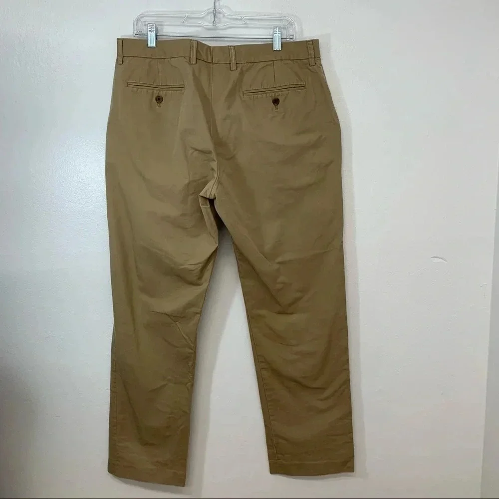 J Crew Pants Chinos Men Size 36 Tan ‎ Straight Leg 100% Cotton Casual Work 31”